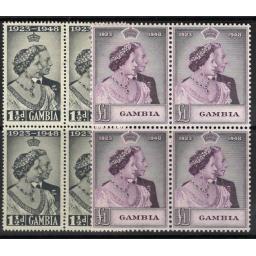 gambia-sg164-5-1948-silver-wedding-mnh-blocks-of-4-717560-p.jpg
