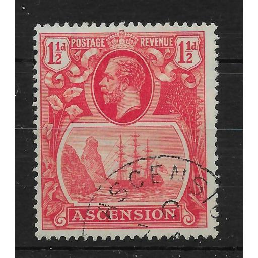 ASCENSION SG12 1924 1d ROSE-RED USED