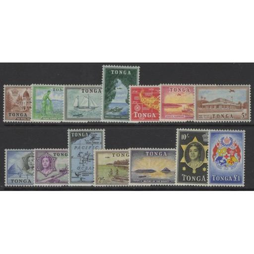 TONGA SG101/14 1953 DEFINITIVE SET MTD MINT