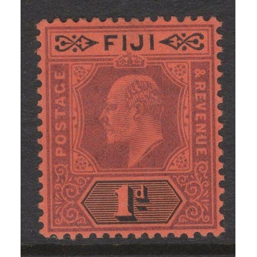 FIJI SG116 1904 1d PURPLE & BLACK/RED MTD MINT