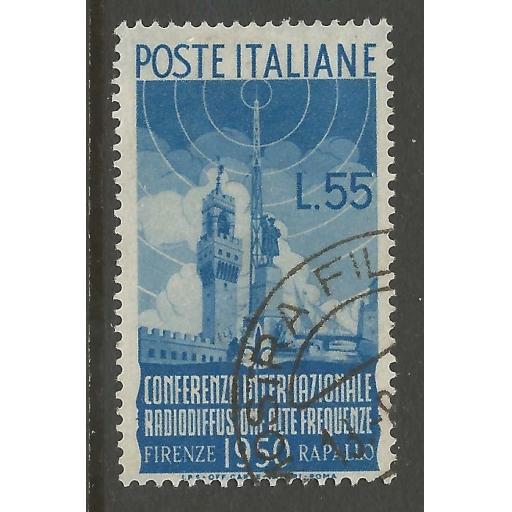 ITALY SG750 1950 INT RADIO CONFERENCE 55l FINE USED