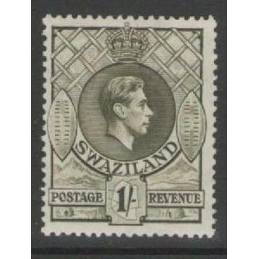 SWAZILAND SG35 1938 1/= BROWN-OLIVE p13½x13 MTD MINT