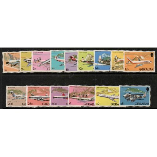 GIBRALTAR SG460/74 1982 AIRCRAFT MNH