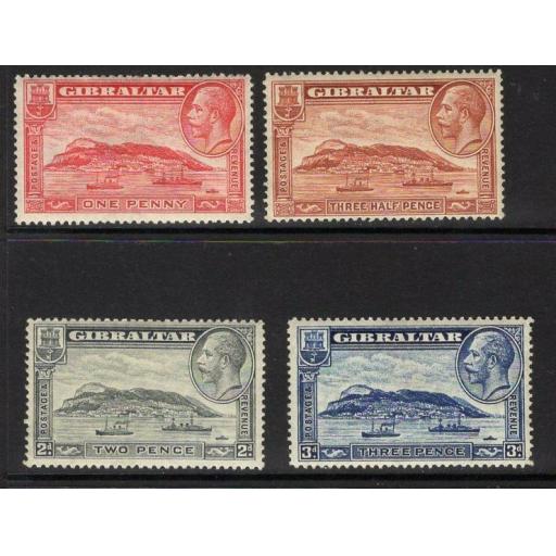 GIBRALTAR SG110/3 1931 DEFINITIVE SET p14 MTD MINT