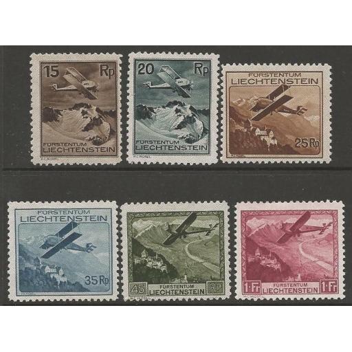 LIECHTENSTEIN SG110/5 1930 AIR STAMPS MTD MINT