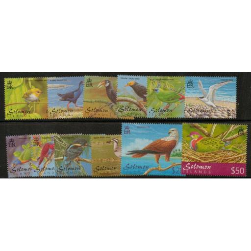 SOLOMON ISLANDS SG976/87 2001 BIRDS MNH