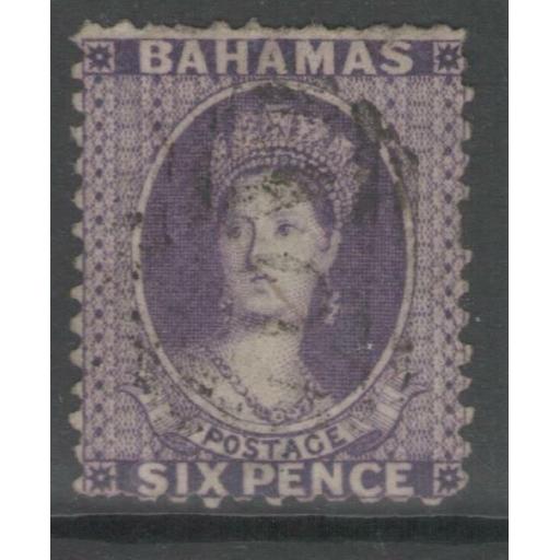 BAHAMAS SG31 1863 6d DEEP VIOLET USED