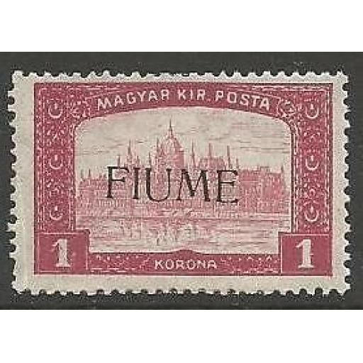 FIUME SG16 1918 1k LAKE MTD MINT