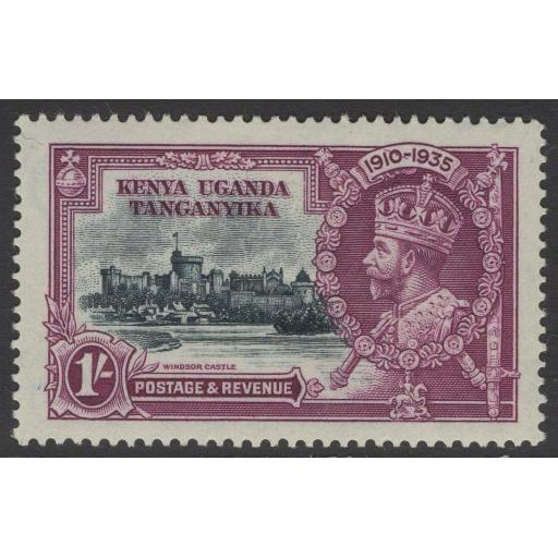 KENYA, UGANDA & TANGANYIKA SG127l 1935 1/= LINE THROUGH "0" OF 1910 MTD MINT