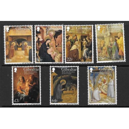 GIBRALTAR SG1829/35 2O18 CHRISTMAS MNH