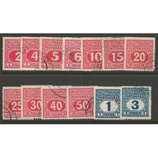 BOSNIA & HERZEGOVINA SGD411/23 1916 POSTAGE DUES USED