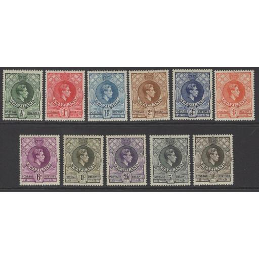 SWAZILAND SG28a/38a 1938-54 DEFINITVE SET MTD MINT