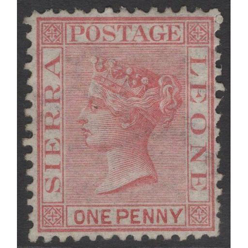 SIERRA LEONE SG7 1872 1d ROSE-RED MTD MINT