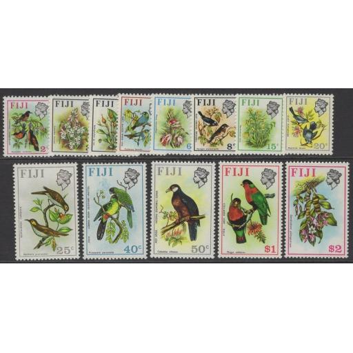 FIJI SG459/73 1972-4 BIRDS DEFINITIVE SET WMK SIDEWAYS MNH