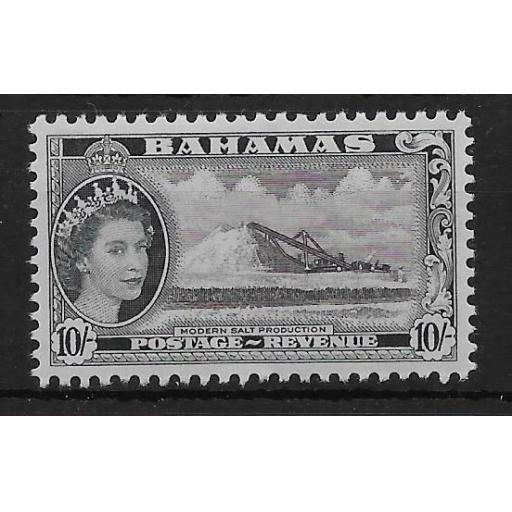 BAHAMAS SG215 1954 10/= BLACK & SLATE-BLACK MNH