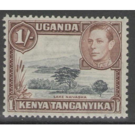 KENYA, UGANDA & TANGANYIKA SG145 1938 1/= BLACK & YELLOWISH-BROWN MTD MINT