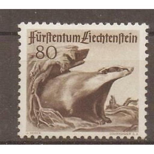 LIECHTENSTEIN SG285 1946 80r BROWN MTD MINT