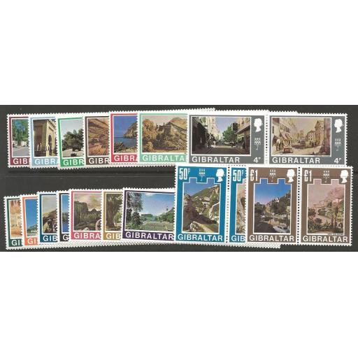 GIBRALTAR SG255/86 1971 VIEWS DECIMAL CURRENCY MNH