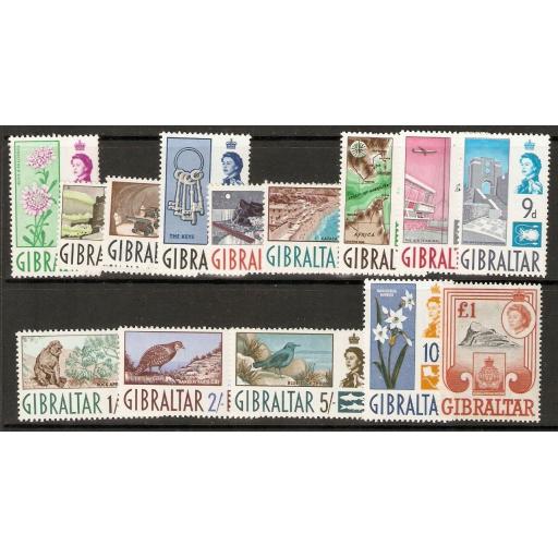 GIBRALTAR SG160/73 1960 DEFINTIVE SET MNH