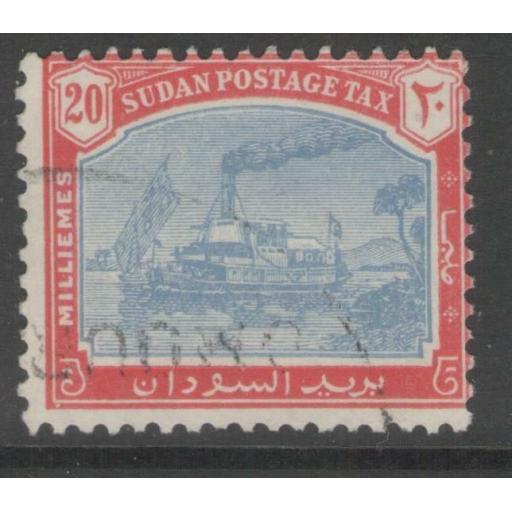 SUDAN SGD15 1948 20m ULTRAMARINE & CARMINE FINE USED