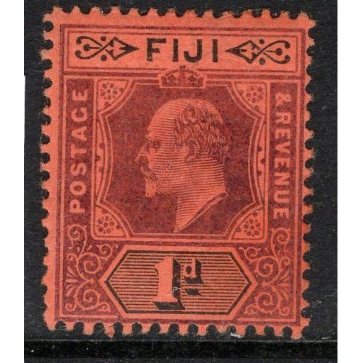 FIJI SG105 1903 1d DULL PURPLE & BLACK/RED MTD MINT