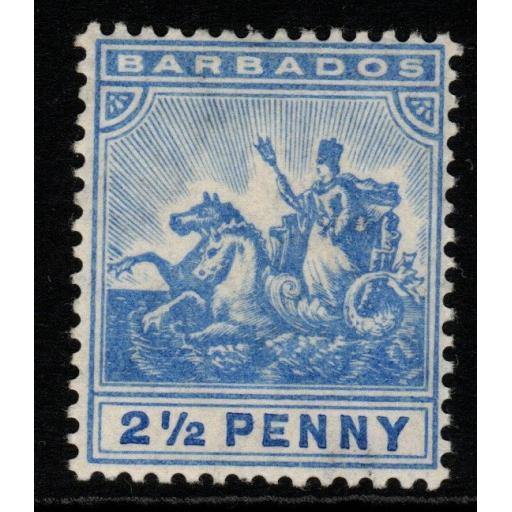 BARBADOS SG139 1905 2½d BLUE MTD MINT