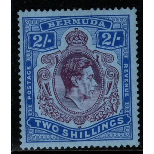 BERMUDA SG116 1938 2/= DEEP PURPLE & ULTRAMARINE/GREY-BLUE MTD MINT