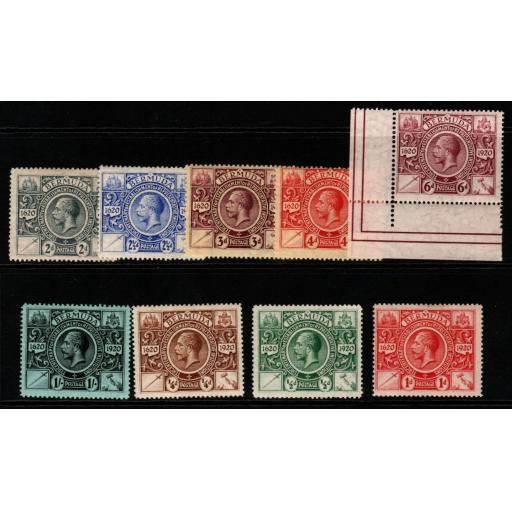 BERMUDA SG68/76 1921 TERCENTENARY MTD MINT