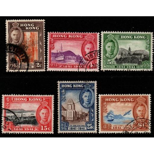 HONG KONG SG163/8 1941 CENTENARY USED