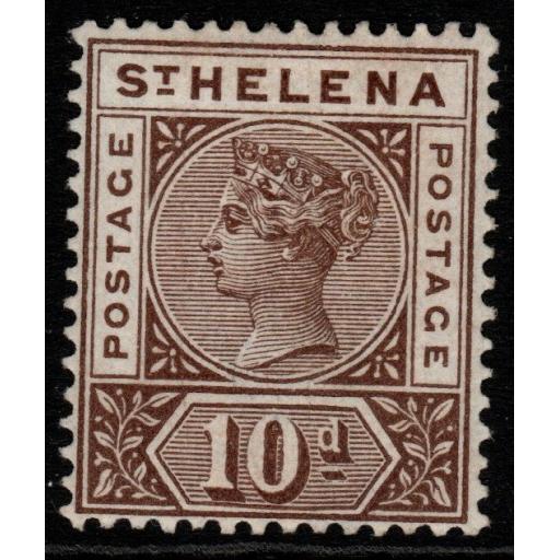ST.HELENA SG52 1896 10d BROWN MTD MINT