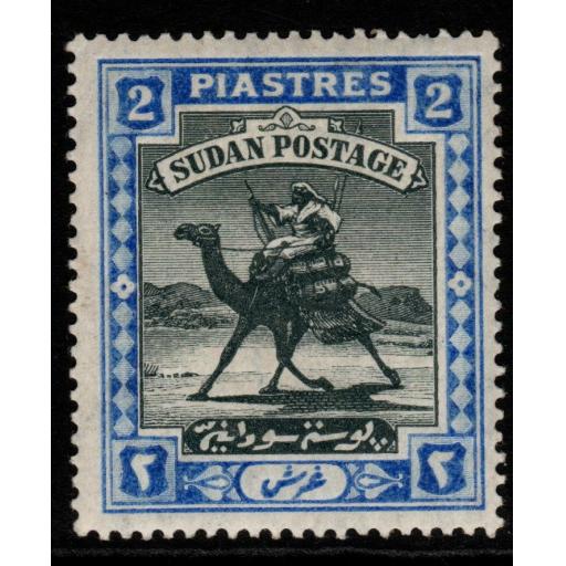 SUDAN SG25 1902 2p BLACK & BLUE MTD MINT