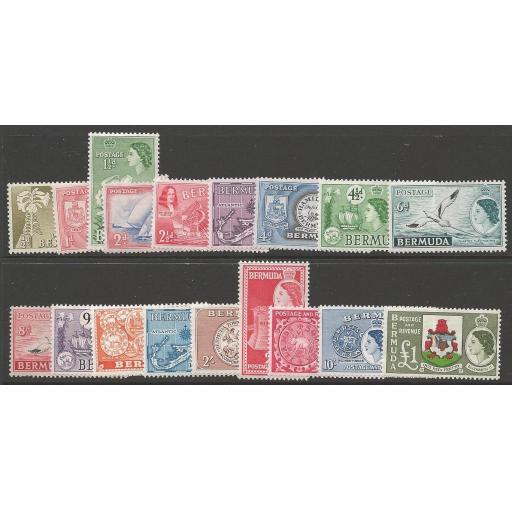 BERMUDA SG135/50 1953-62 DEFINITIVE SET MNH