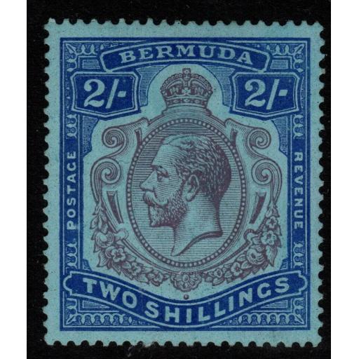 BERMUDA SG88 1927 2/= PURPLE & BRIGHT BLUE/PALE BLUE MTD MINT