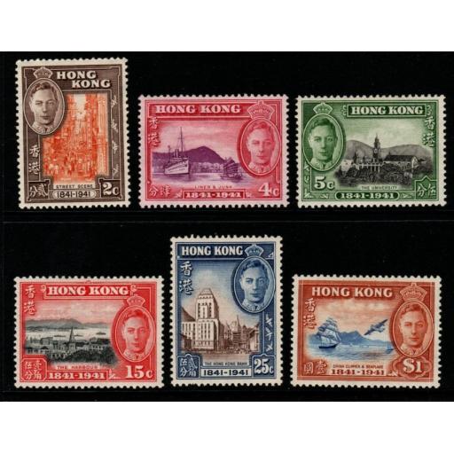 HONG KONG SG163/8 1941 CENTENARY MTD MINT