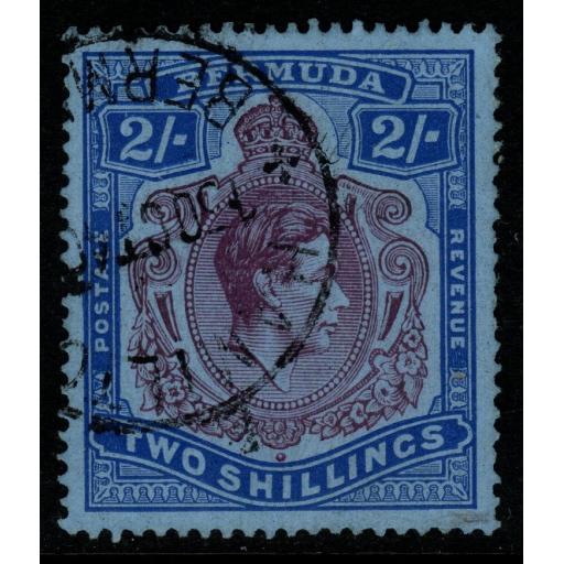 BERMUDA SG116a 1940 2/= DEEP REDDISH PURPLE & ULTRAMARINE/GREY-BLUE FINE USED