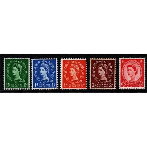 GB SG515wi/9bwi 1952-4 TUDOR CROWN WMK INVERTED SET MNH