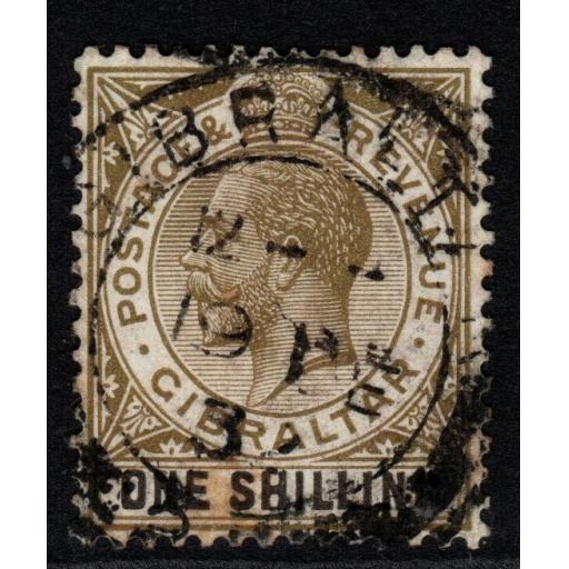 GIBRALTAR SG102a 1932 1/= OLIVE & BLACK USED