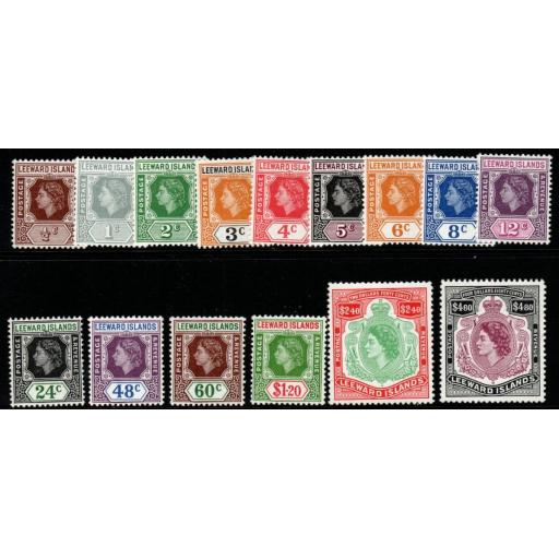 LEEWARD ISLANDS SG126/40 1954 DEFINITIVE SET MNH