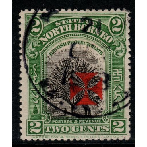 NORTH BORNEO SG190a 1916 2c GREEN p14½-15 FINE USED