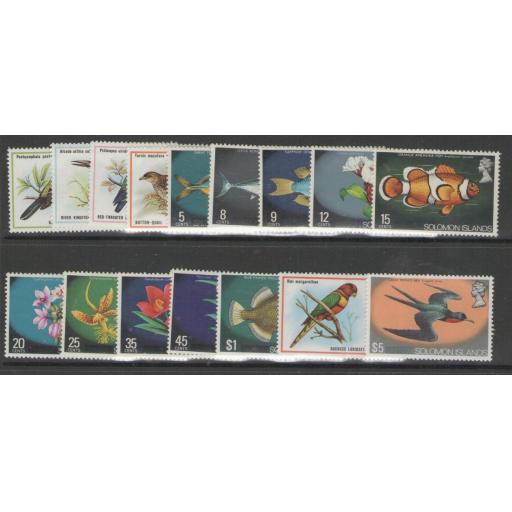 SOLOMON ISLANDS SG285/300 1975 WILDLIFE SET MNH