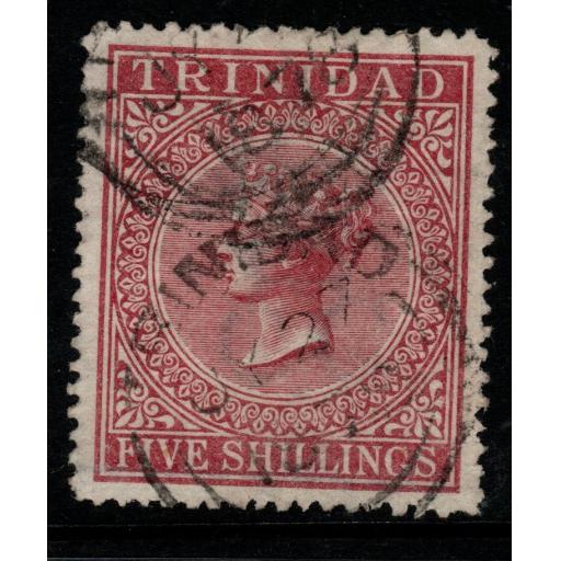 TRINIDAD SG87 1869 5/= ROSE-LAKE USED