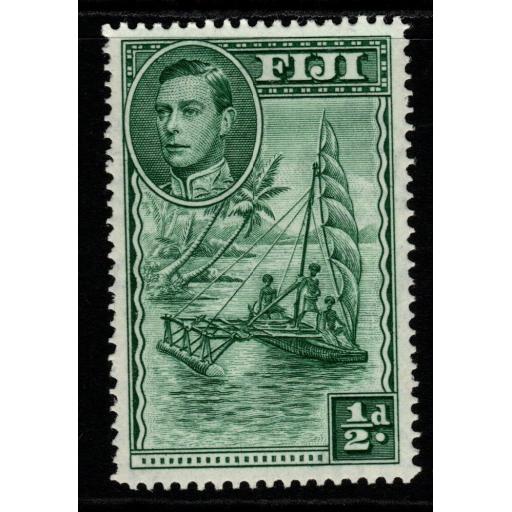 FIJI SG249a 1941 ½d GREEN p14 MTD MINT