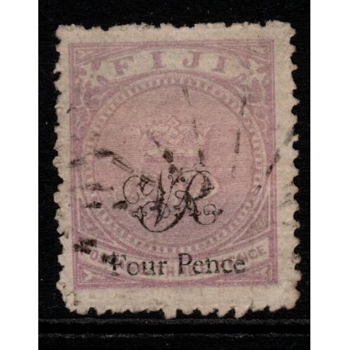 FIJI SG34 1877 4d on 3d MAUVE USED