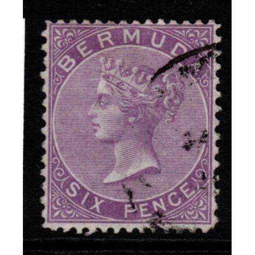 BERMUDA SG10a 1903 6d BRIGHT MAUVE FINE USED