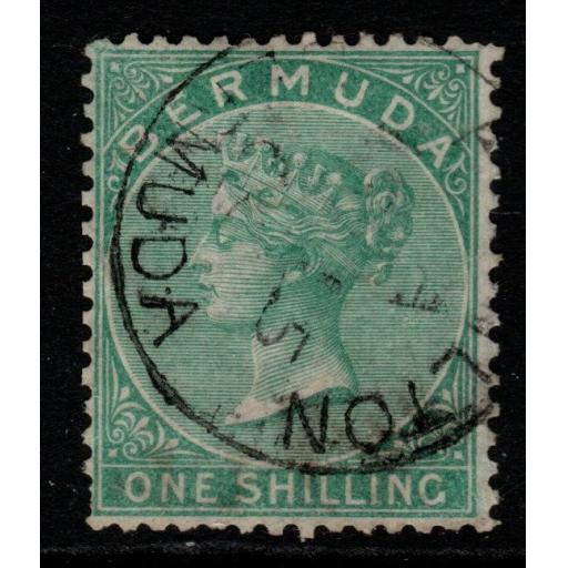 BERMUDA SG8 1865 1/= GREEN FINE USED