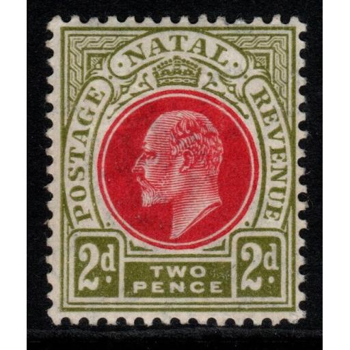 NATAL SG149 1904 2d RED & OLIVE-GREEN MTD MINT