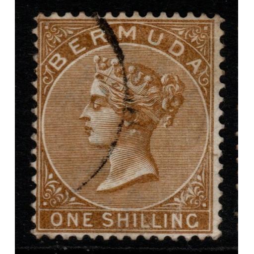 BERMUDA SG29 1893 1/= YELLOW-BROWN FINE USED