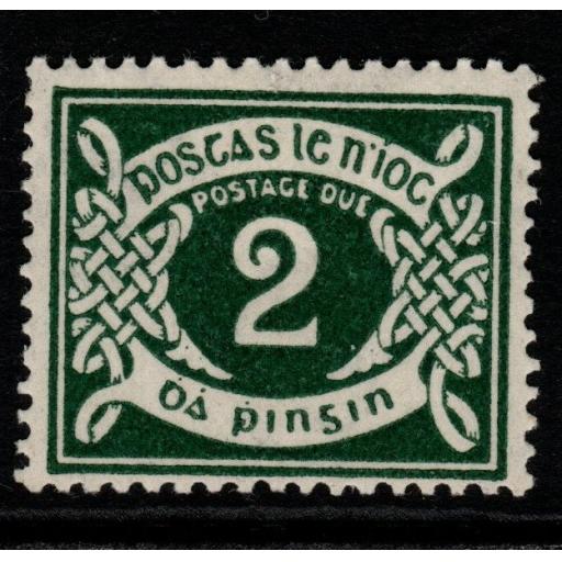 IRELAND SGD3 1925 2d DEEP GREEN POSTAGE DUE MTD MINT