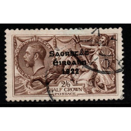 IRELAND SG64 1922 2/6 CHOCOLATE-BROWN FINE USED