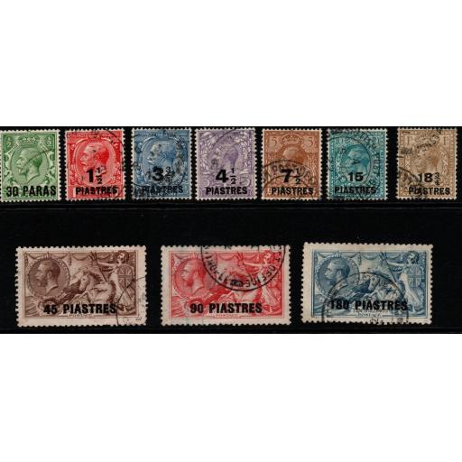 BRITISH LEVANT SG41/50 1921 DEFINITIVE SET FINE USED